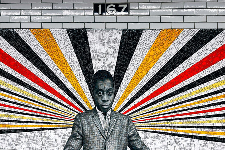 The James Baldwin mural at 167th St. Station