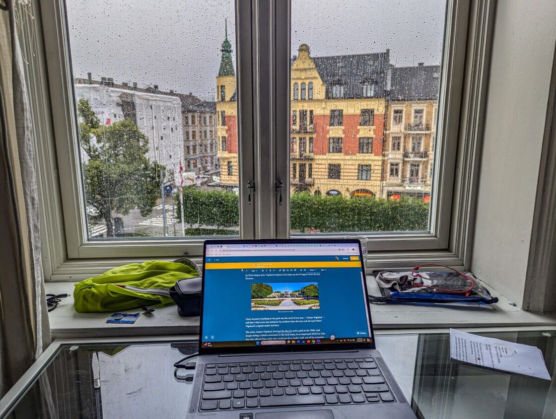 View out of our apartment showing a very dreary day. View out of our apartment showing a very dreary day.