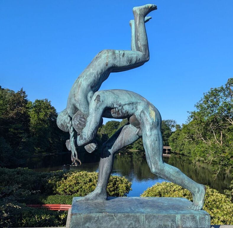 A statue at Vigeland Sculpture Park