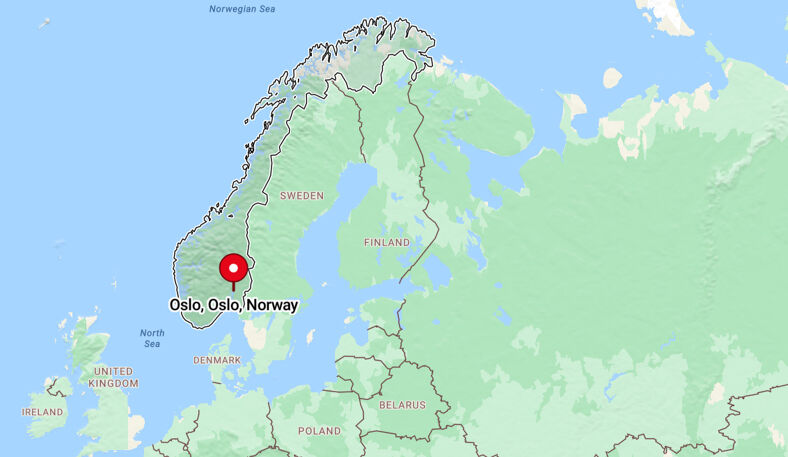 map of Norway