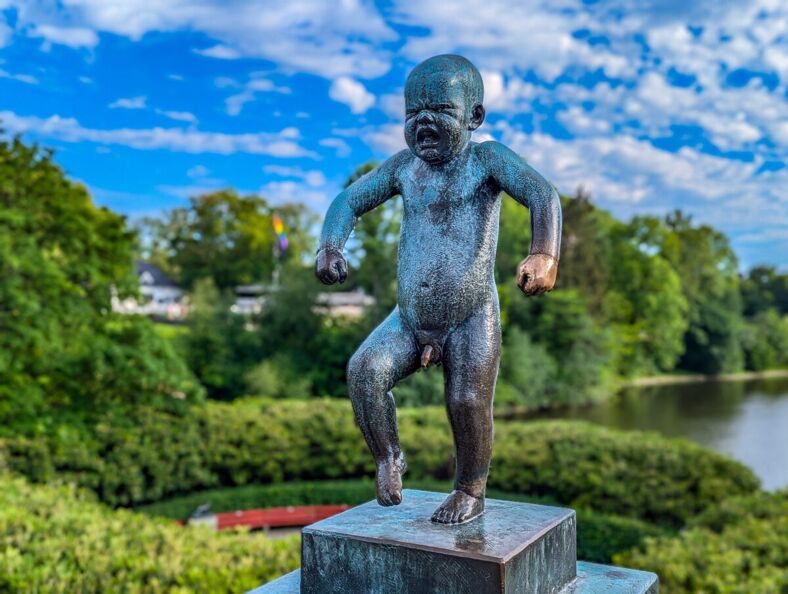 A statue at Vigeland Sculpture Park