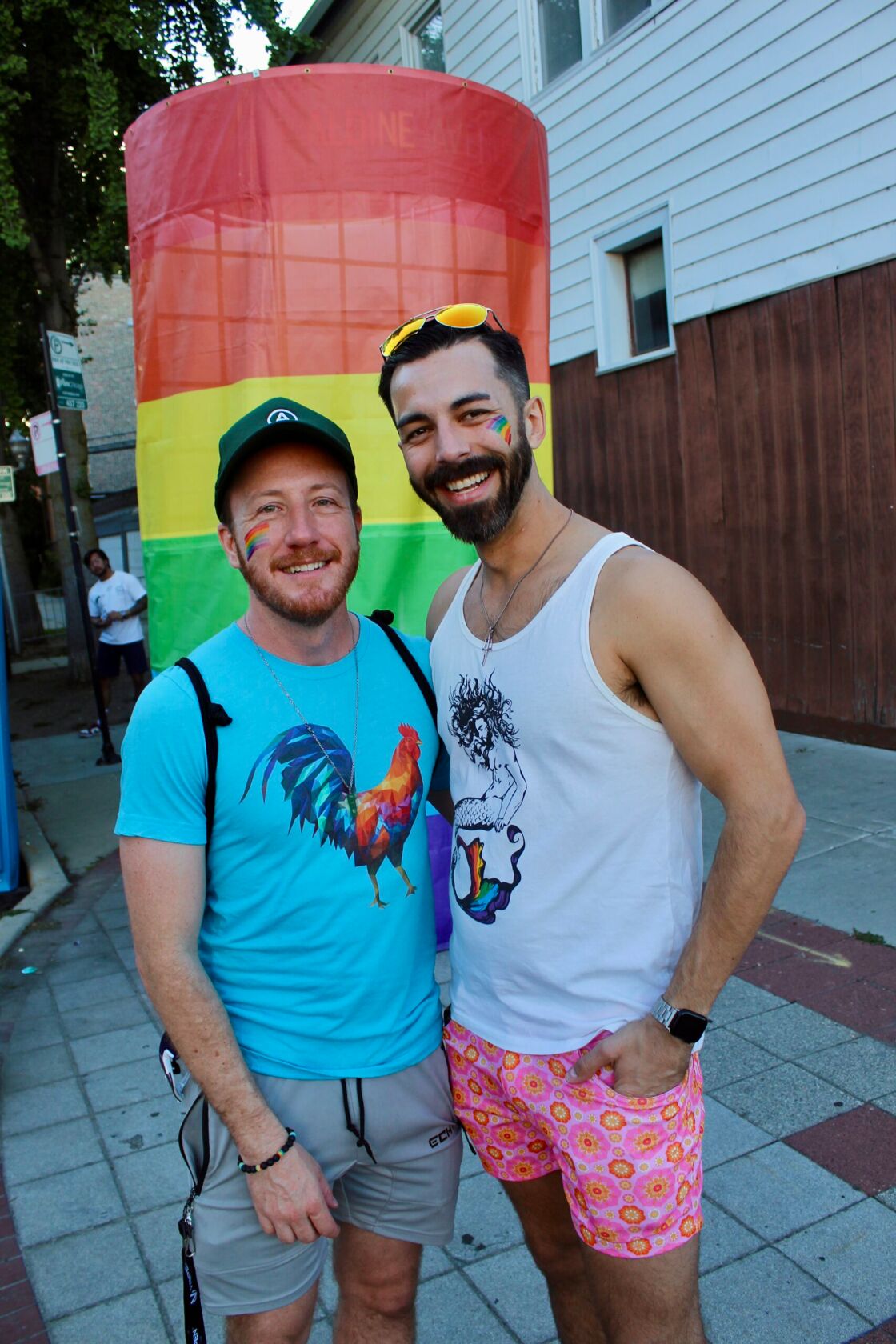 Two men pose for the camera at the Chicago Market Days festival