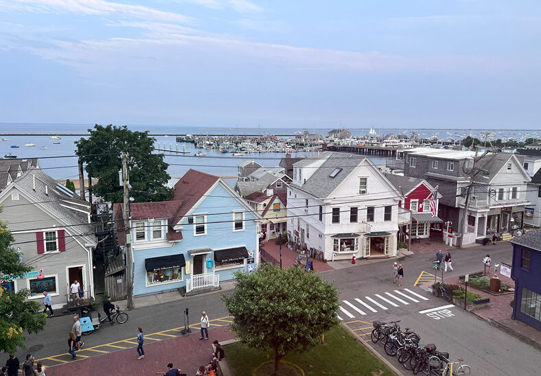 Provincetown and Commercial Street as seen from the library