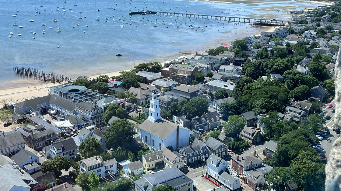 View of the city from the top of the Pilgrim Monument