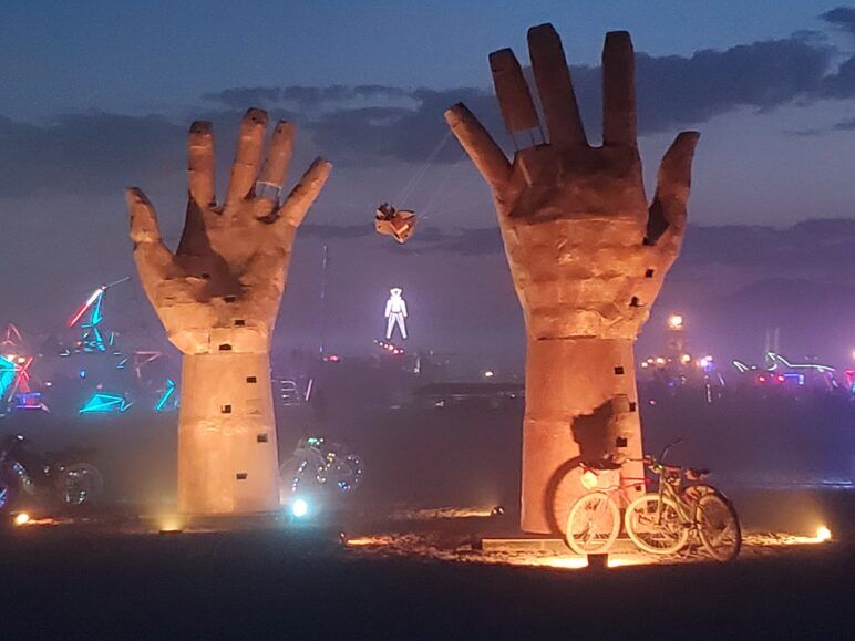 Art installations on the Playa celebrated social change, diversity, humanity, and the Alice In Wonderland 'Curiouser & Curiouser' theme of the event.