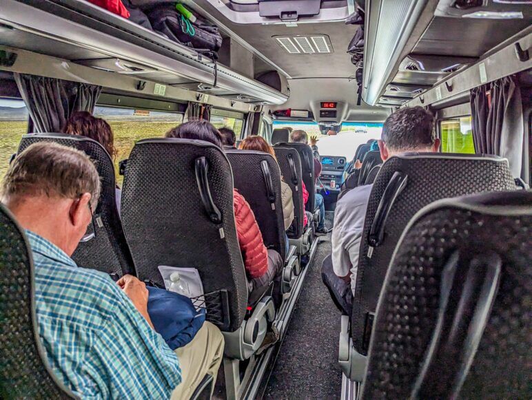 Tour bus interior