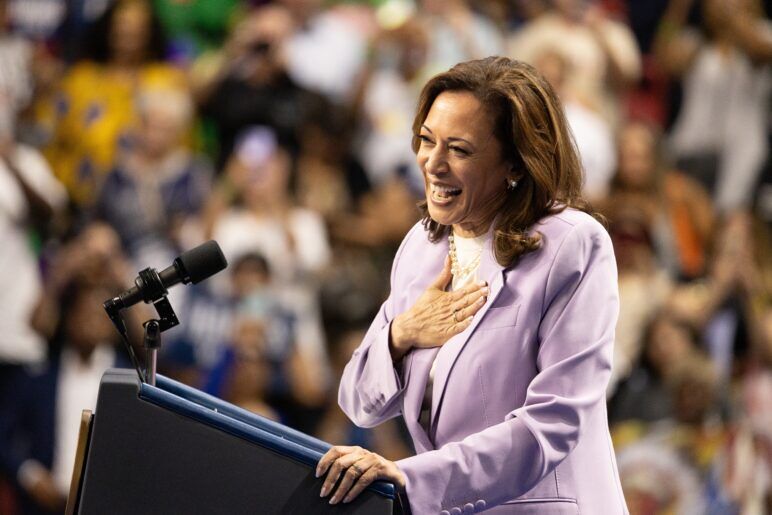 10 August, 2024, Vice President Kamala Harris at the Harris-Walz campaign rally in Las Vegas, Nevada.