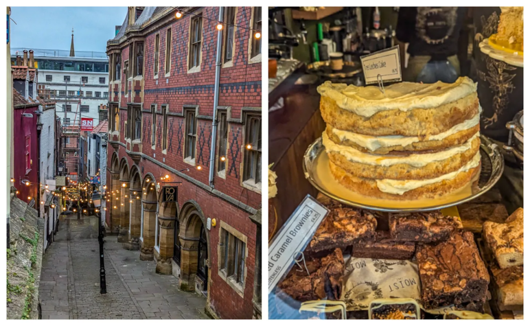 The Christmas Steps and a delicious cake at Ah Toots. 
