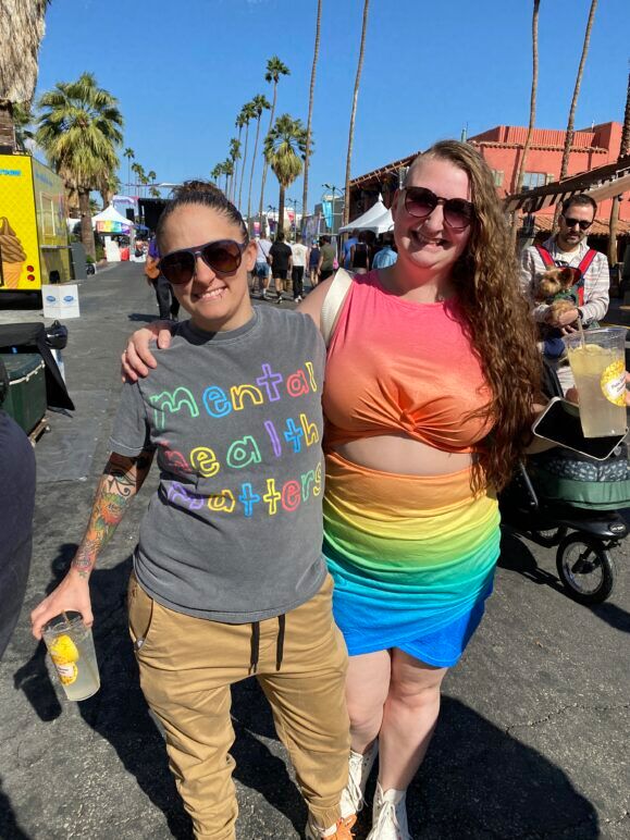 Lesbian couple at Palm Springs Pride festival