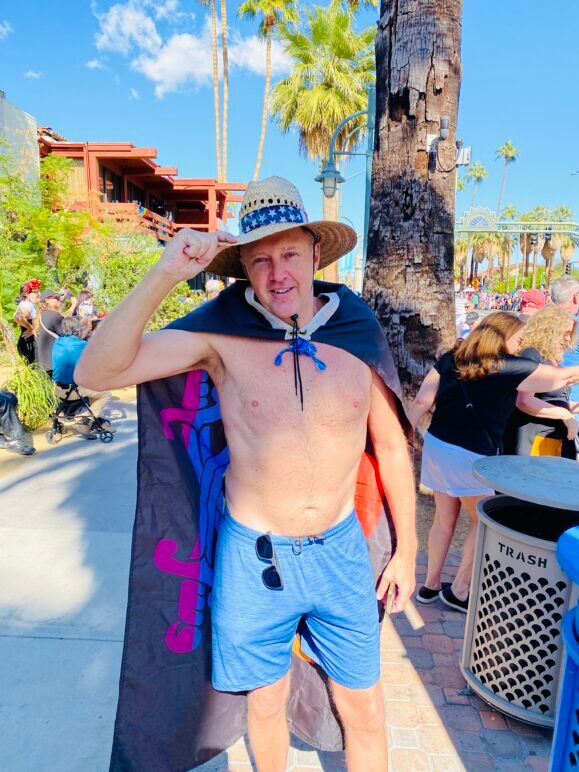 American hat man at Palm Springs Pride