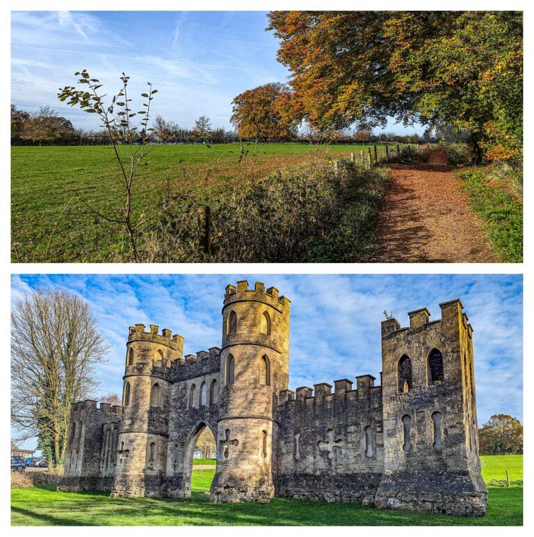 The Bath Skyline Trail, above, and the Sham Castle.