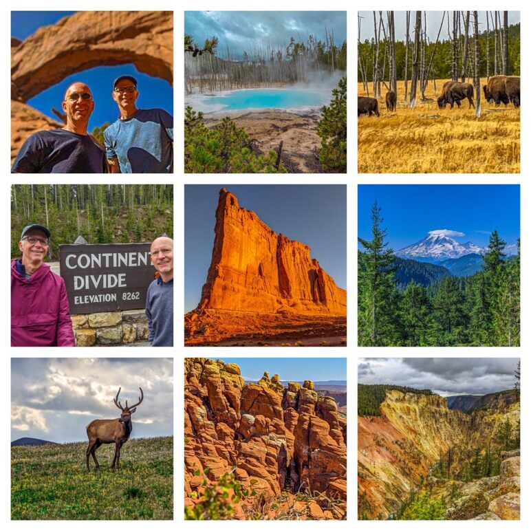 Assortment of photos from America's national parks