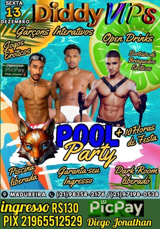 Flyer for the Diddy Vips party