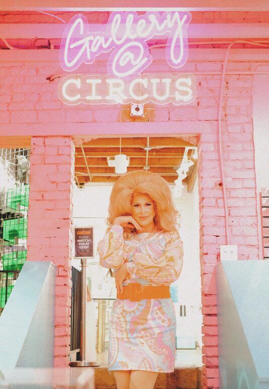West Hollywood drag laureate Pickle outside of Circus of Books