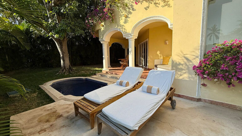 Our plunge pool and patio at Casa Velas