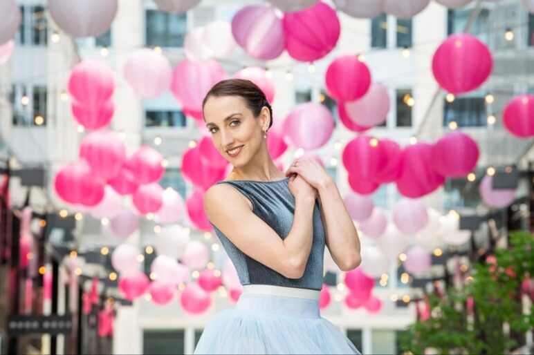 The Washington Ballet with the iconic pink lantern installation in Palmer Alley at CityCenterDC
