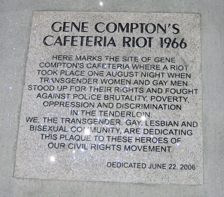 Plaque commemorating the Compton's Cafeteria Riot