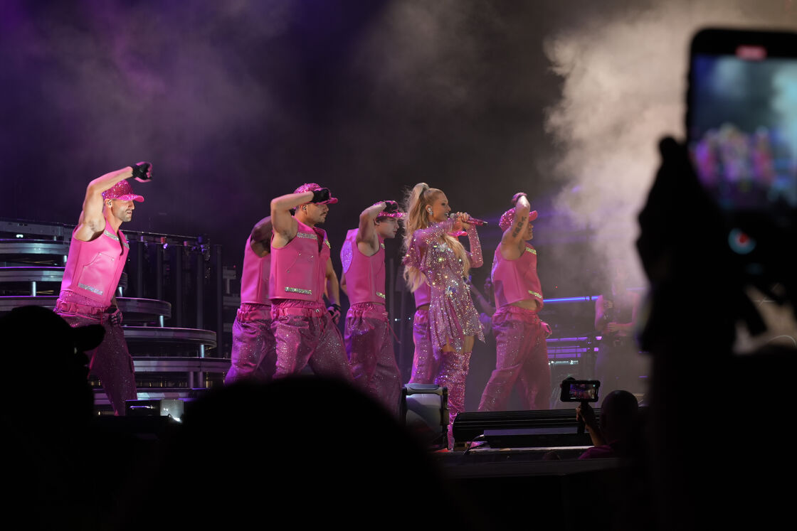 Paris Hilton on the main stage