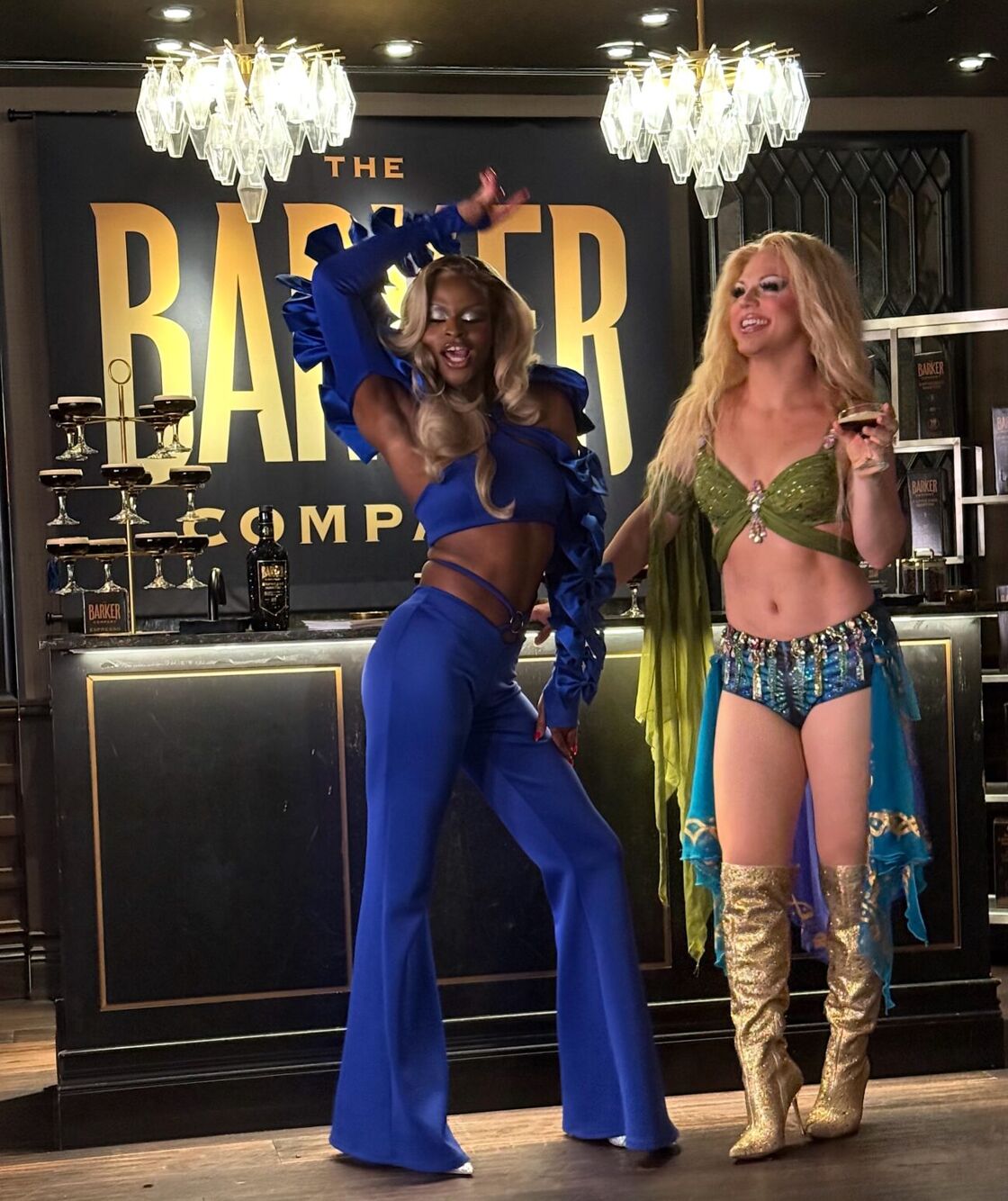 Symone and Courtney Act at the Hamilton Hotel WorldPride party.