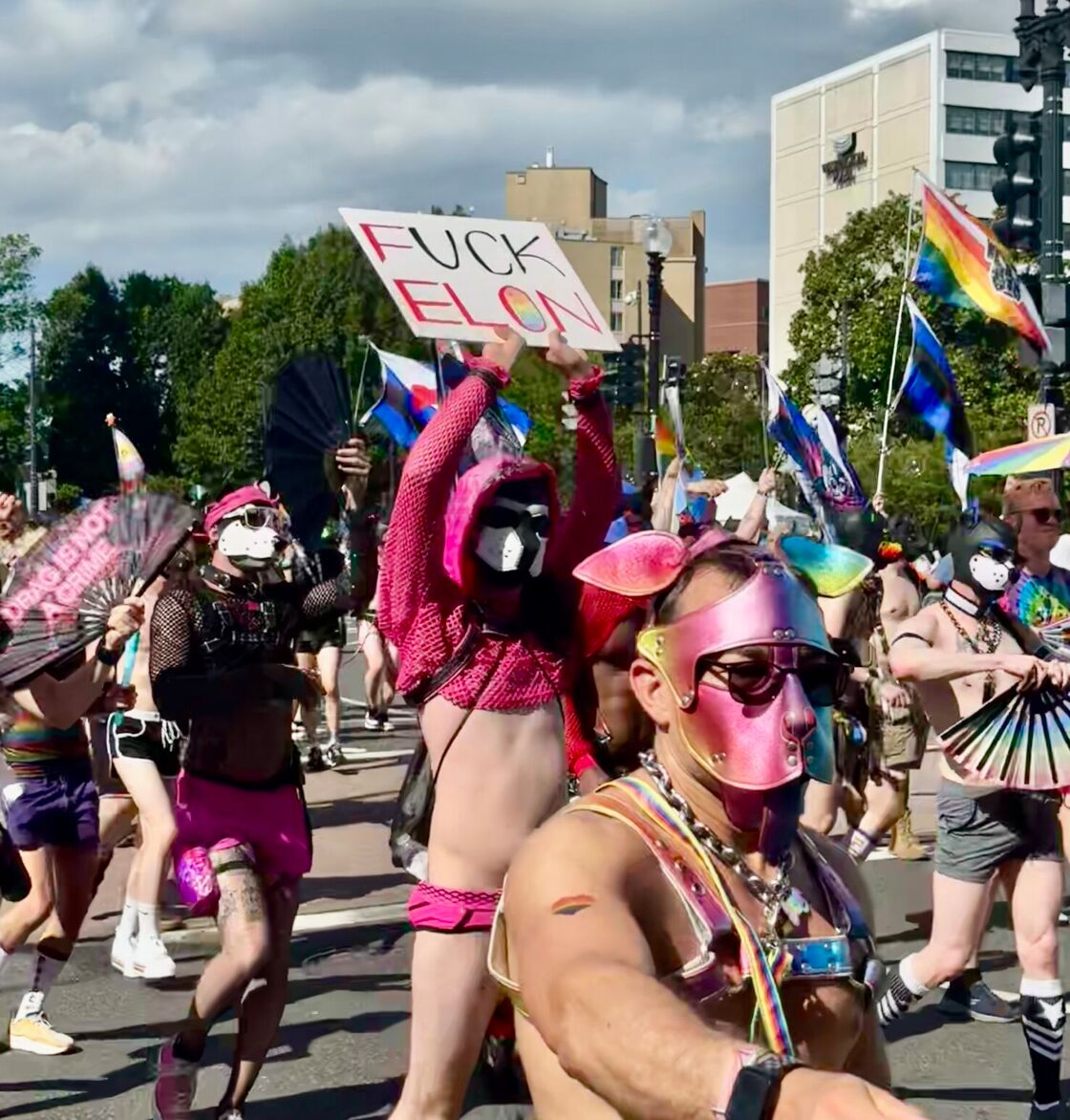 This puppy does not like Elon Musk.