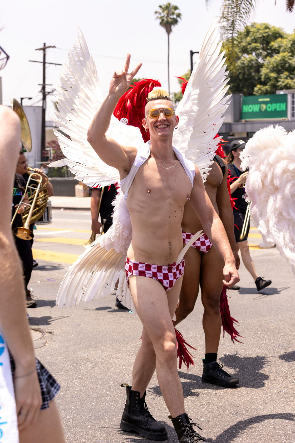 Gay man in shorts