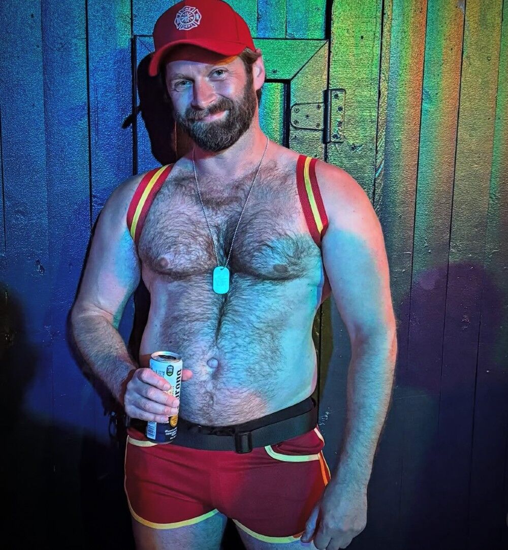 A hairy man at Provincetown Bear Week