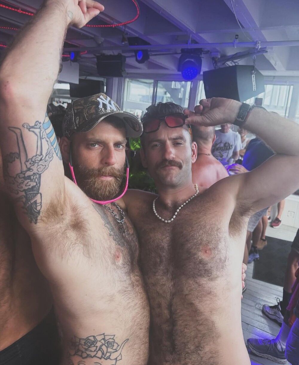 Two men at the 2025 Provincetown Bear Week