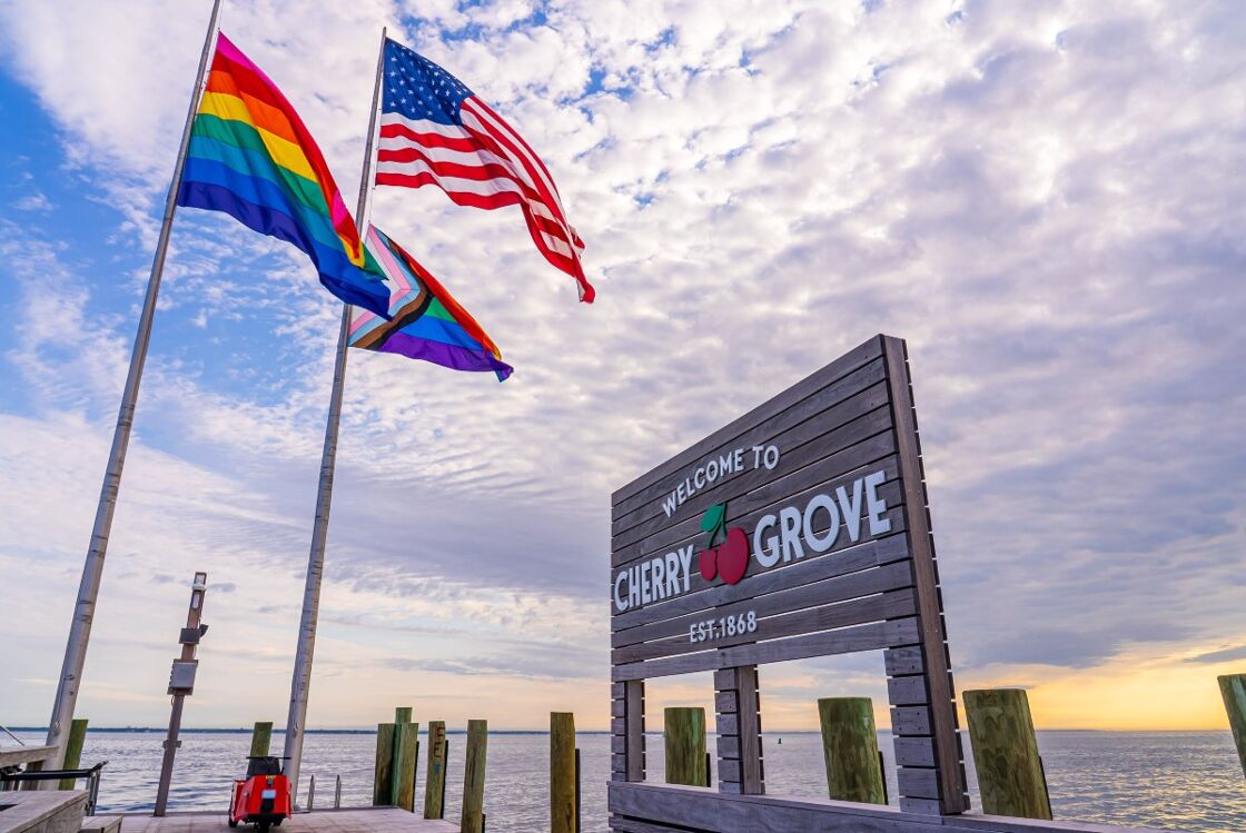 The dock at Cherry Grove