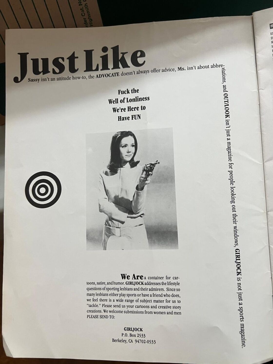 Advice for traveling lesbians printed in the January/February 2011 issue of "Lesbian Connection."