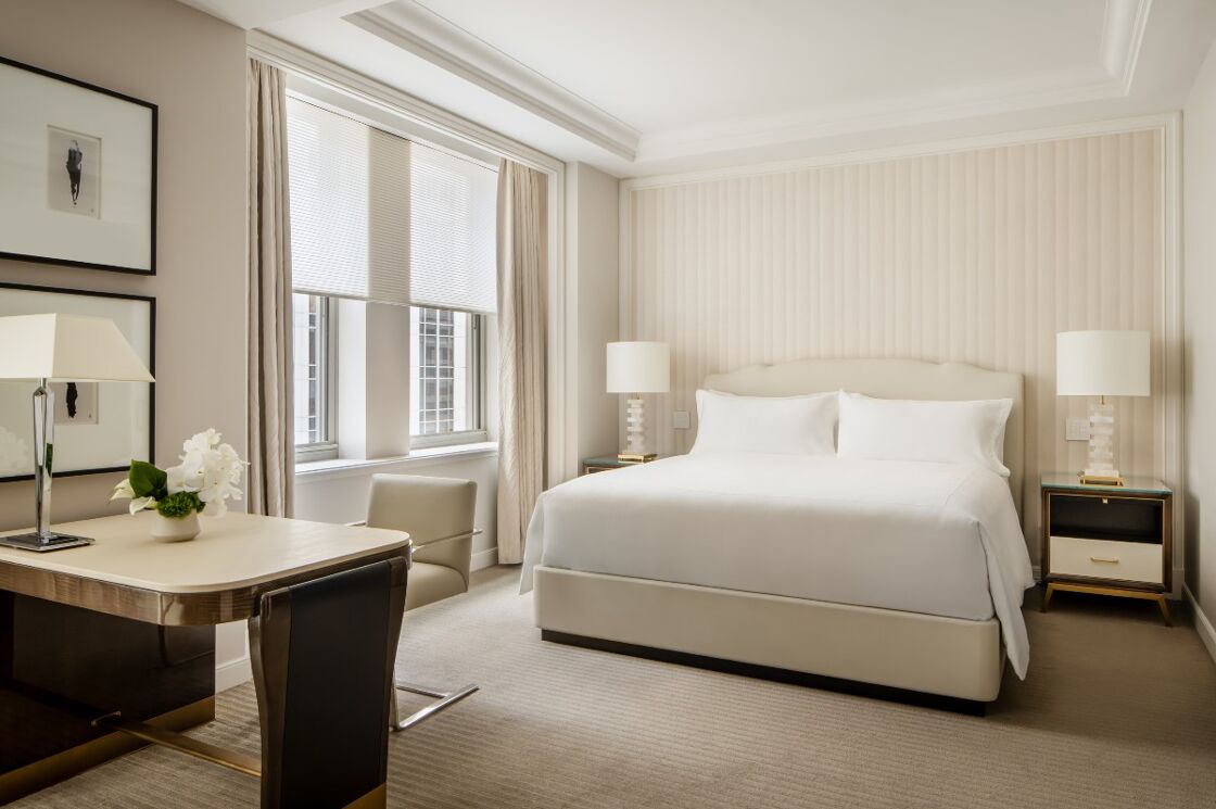 A junior suite bedroom