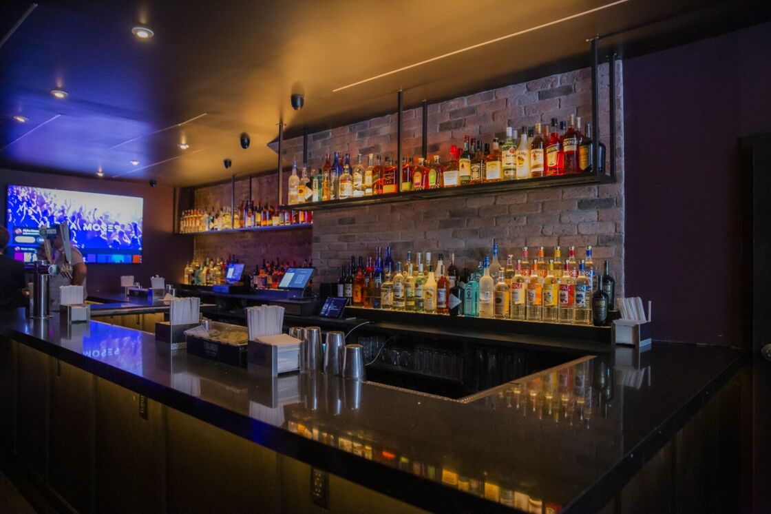 The revamped and spacious bar and seating area at The Ritz Bar & Lounge.