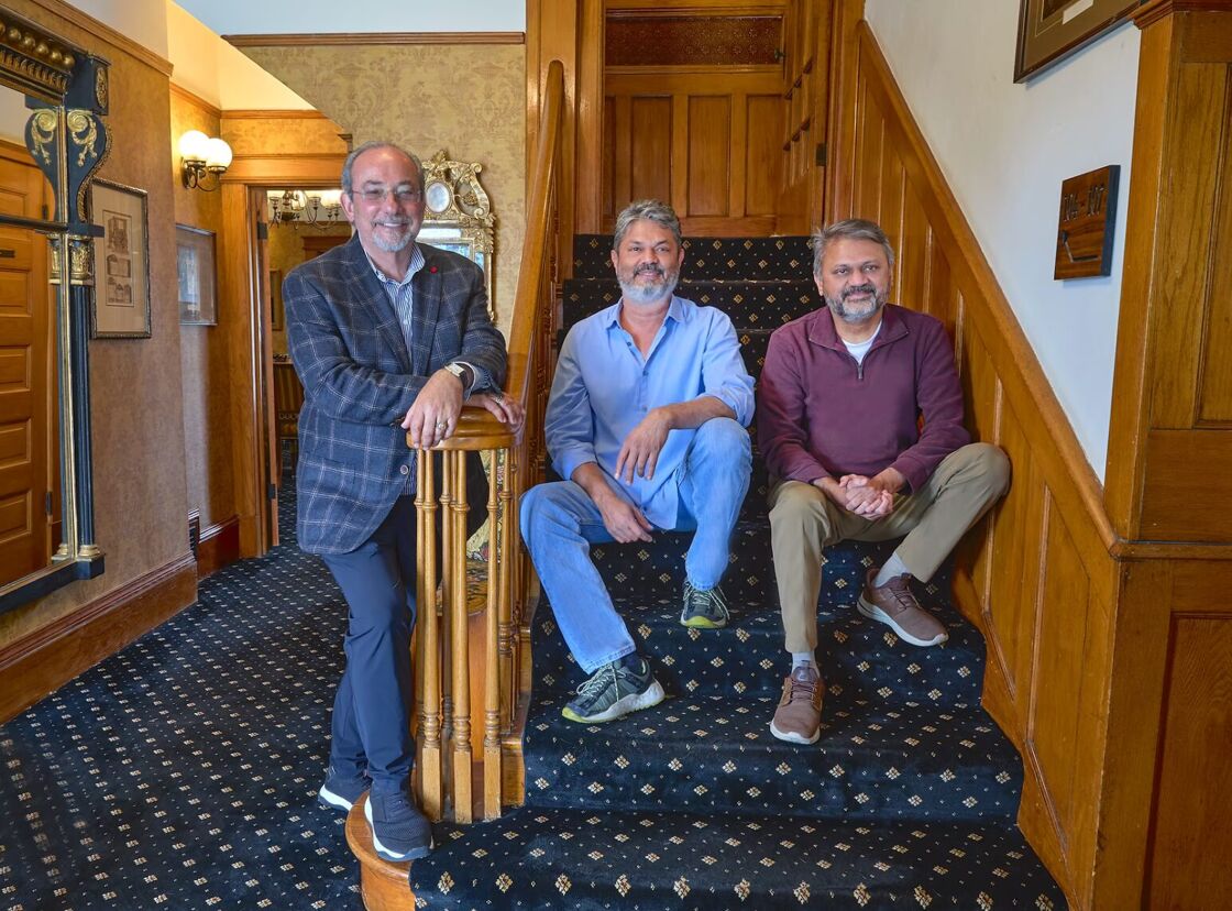 Charles Gruwell with Don and Jay Desai