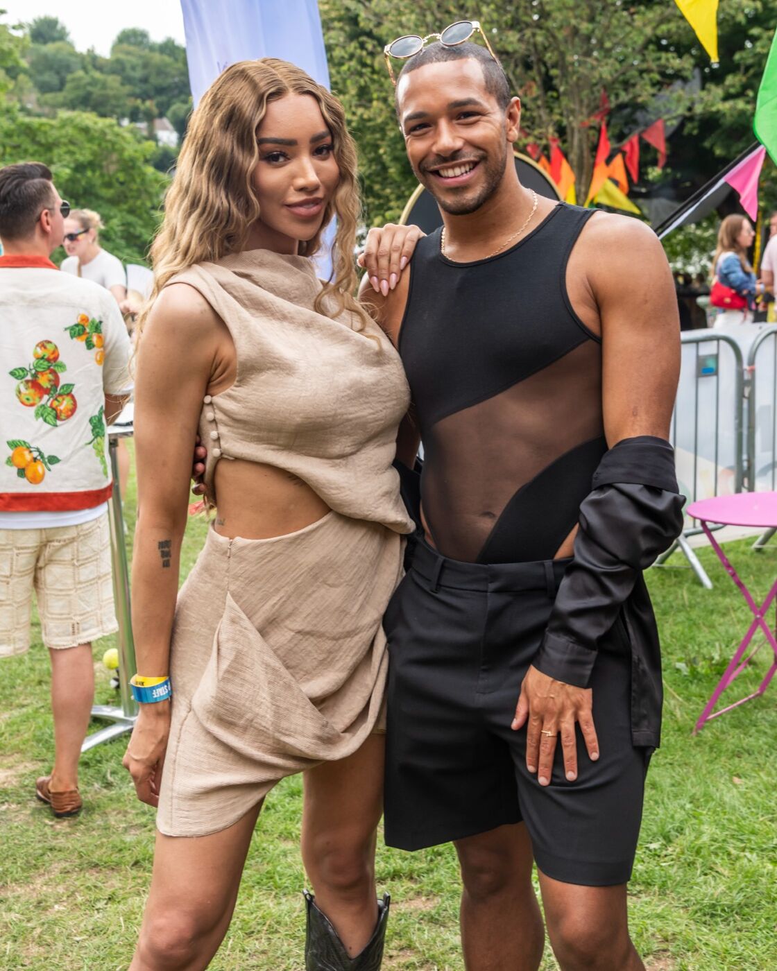 Trans advocate Munroe Bergdorf and swimmer Michael Gunning