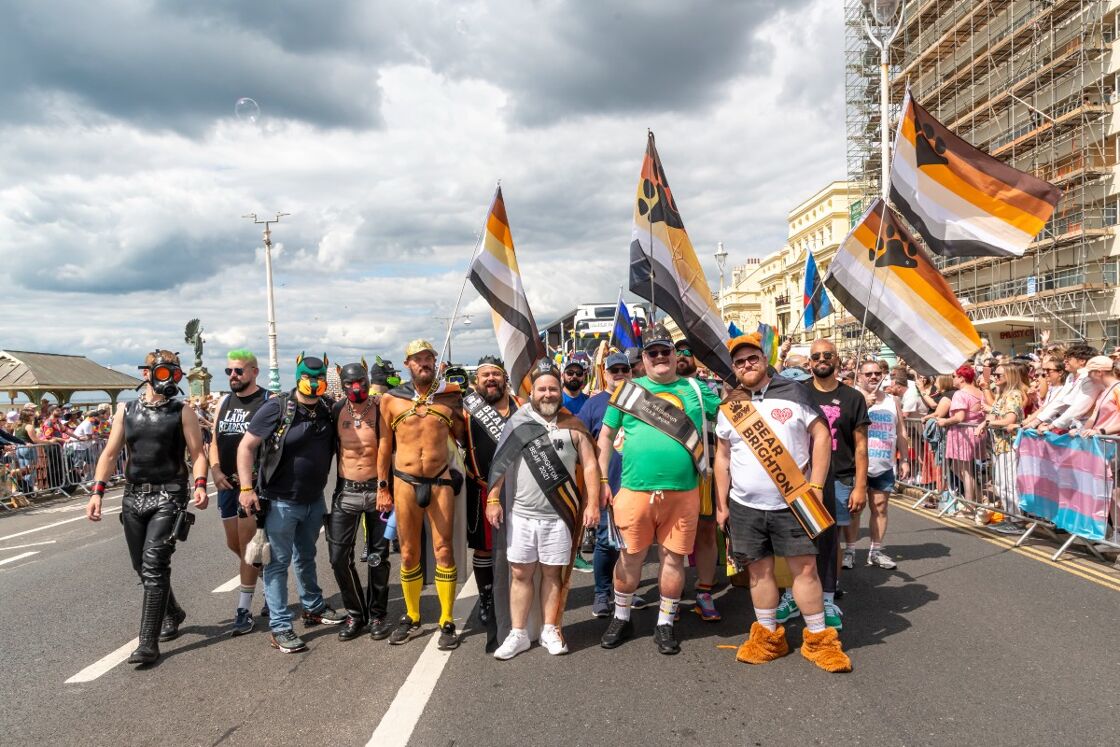 Bears and pups at Brighton Pride 2025