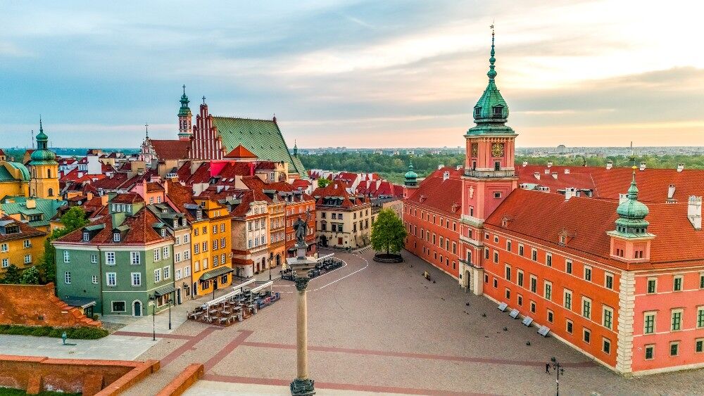 Castle Square, in the Old Town district of Warsaw