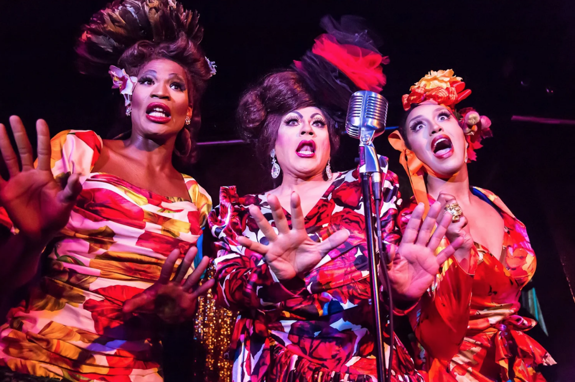 Juanita MORE! performs alongside two other drag queens at The Stud.