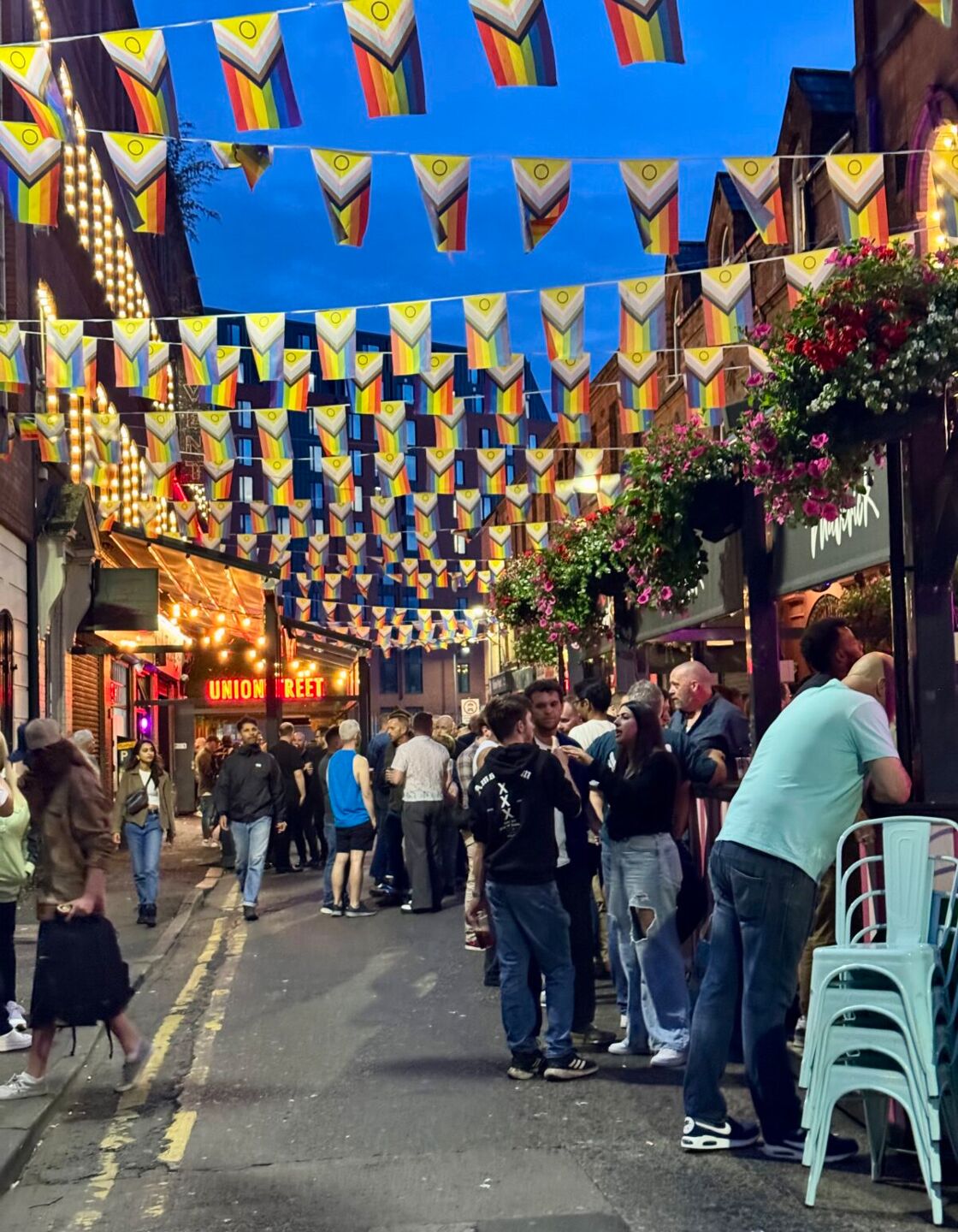 The Rainbow Quarter of Belfast is a pedestrian block with queer bars and restaurants