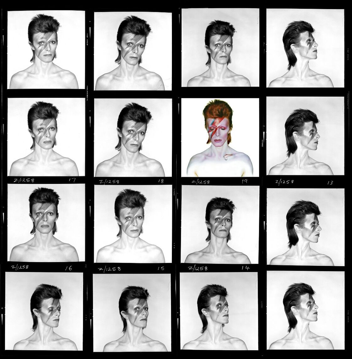David Bowie - Aladdin Sane Contact Sheet