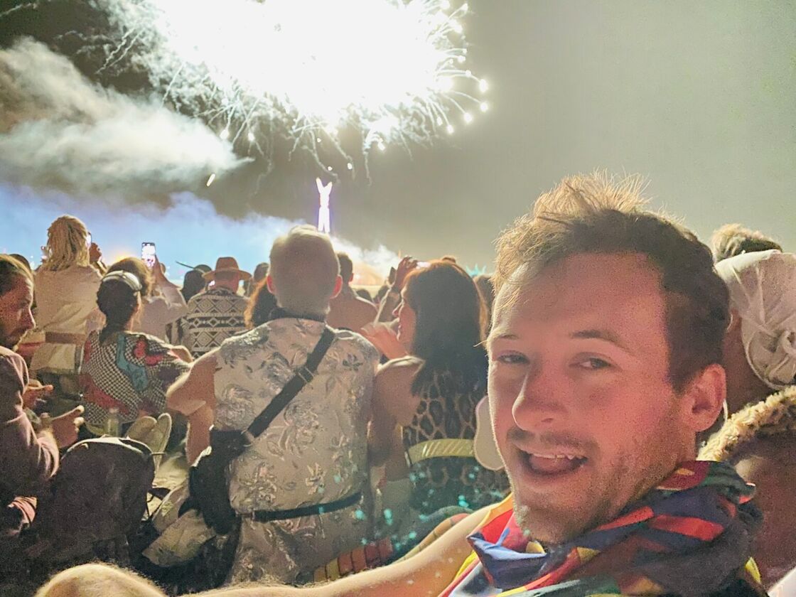 Young Matty finishing the week by popping his Man Burn cherry.