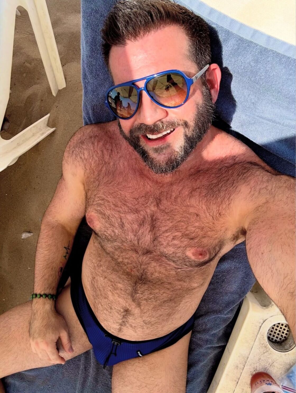 A hairy gay bear in Sitges