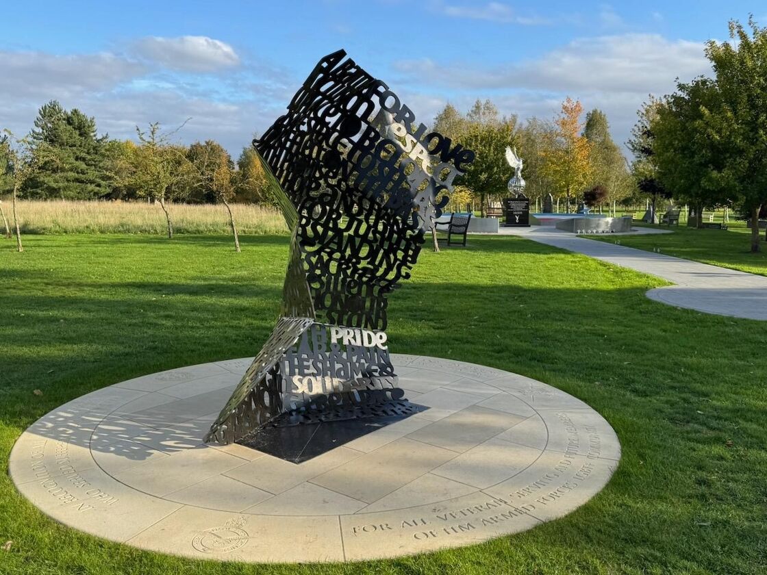 The LGBT+ Armed Forces Community Memorial in Staffordshire, England