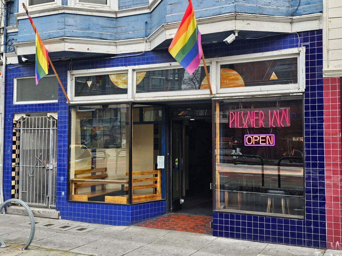 The Pilsner Inn’s colorful exterior reflects decades of queer history and neighborhood pride in the heart of San Francisco.