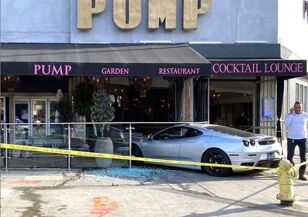 A Ferrari crashed into Lisa Vanderpump’s restaurant in WeHo