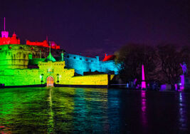 Edinburgh Castle lit in rainbow colors to mark queer anniversary