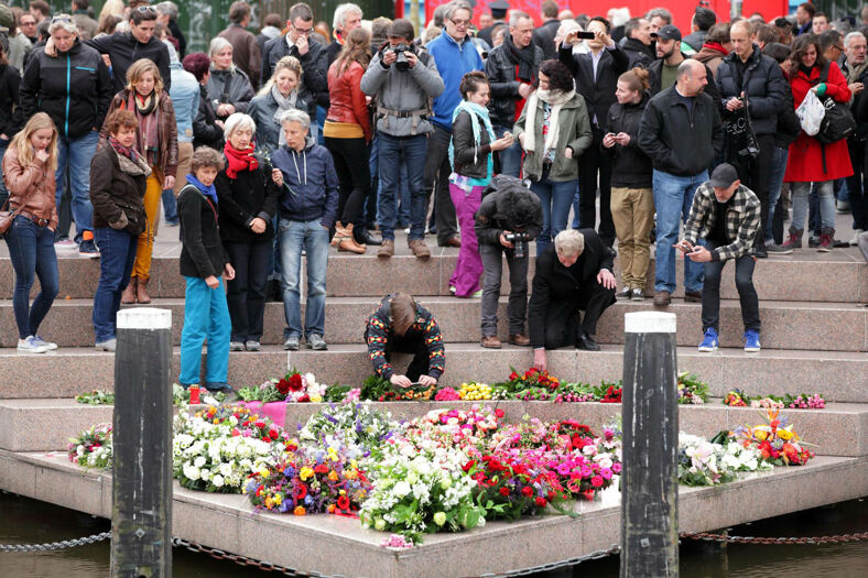 A Remembrance Day event on Amsterdam's Homomonument