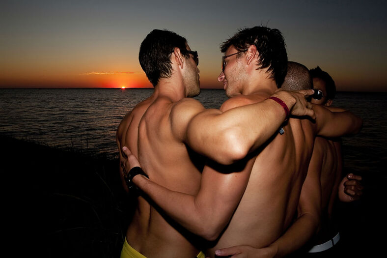 Gay friends on Fire Island