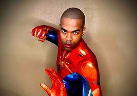 Friendly gayborhood cosplayer Spider-Man Courtney Grant says if you “aren’t voting, you’re in danger”