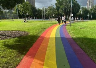 Sydney just unveiled this amazing, permanent, rainbow path