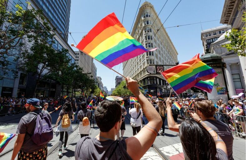 Marchers at San Francisco Pride in 2019 (Photo: San Francisco Travel Association)