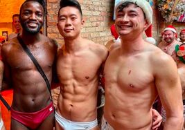 Chicago gay bar hosts its tenth Santa Speedo Run
